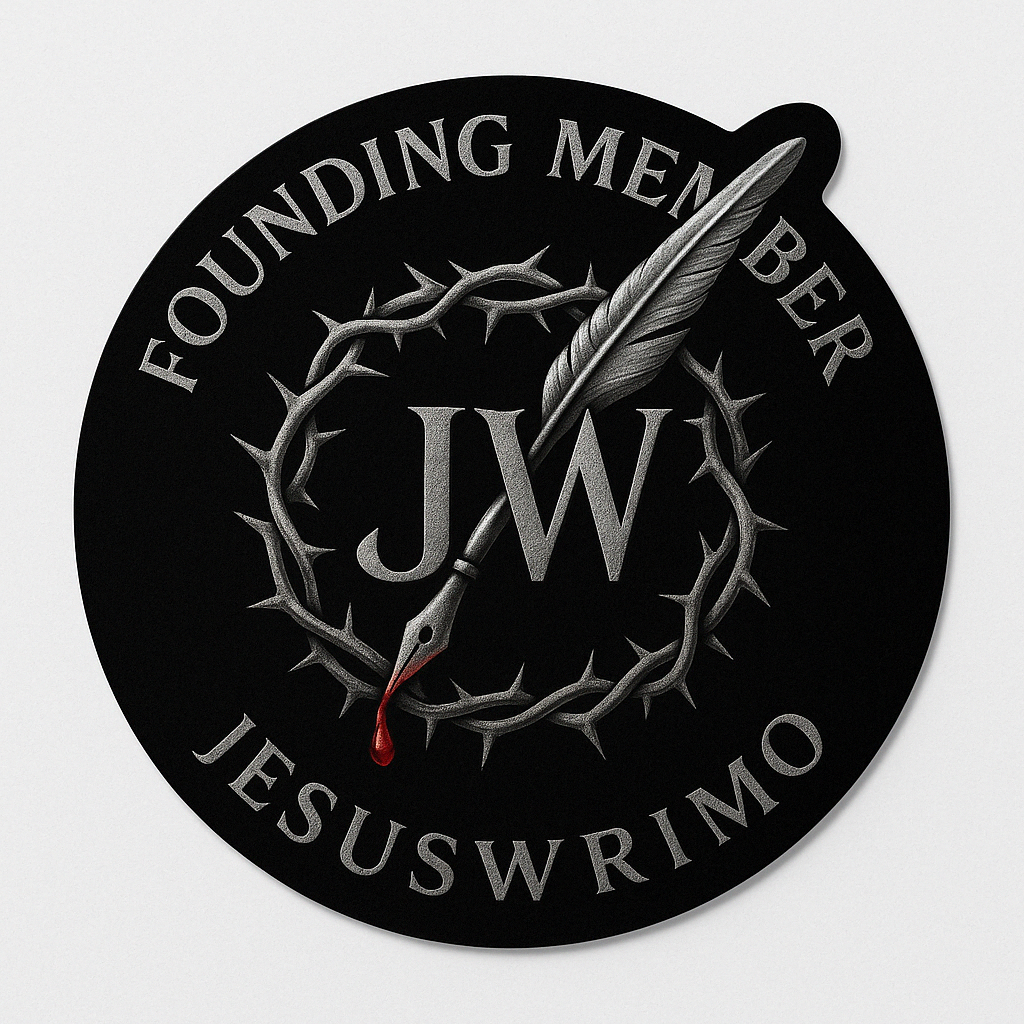 Jesus Writing Month Founder Sticker